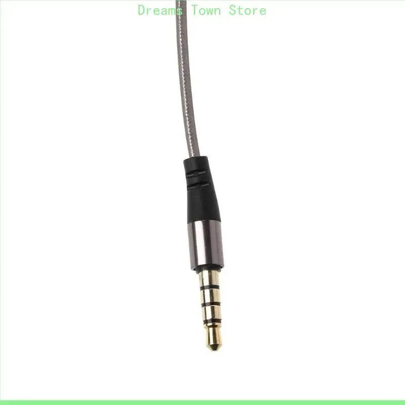 

HX6A 1.2m With Mic DIY Earphone Cable High Quality Replacement for Grey DIY Cable Wire for Repairing Works 3.5mm Connector