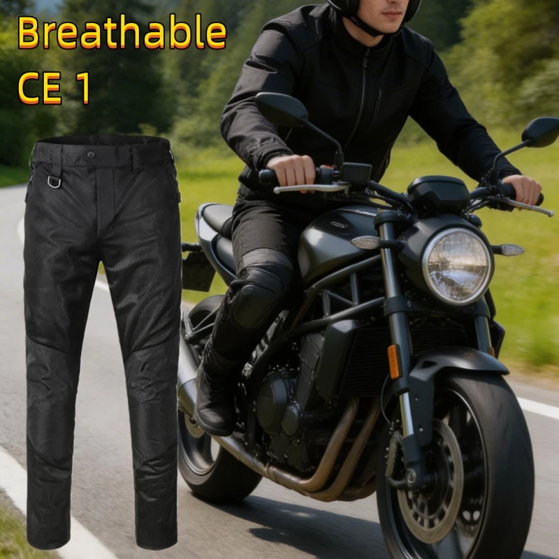 

Летние сетчатые мотоциклетные брюки для мужчин с защитными наколенниками CE, внедорожные гоночные штаны для мотокросса, экипировка для езды на мотоцикле и велосипеде