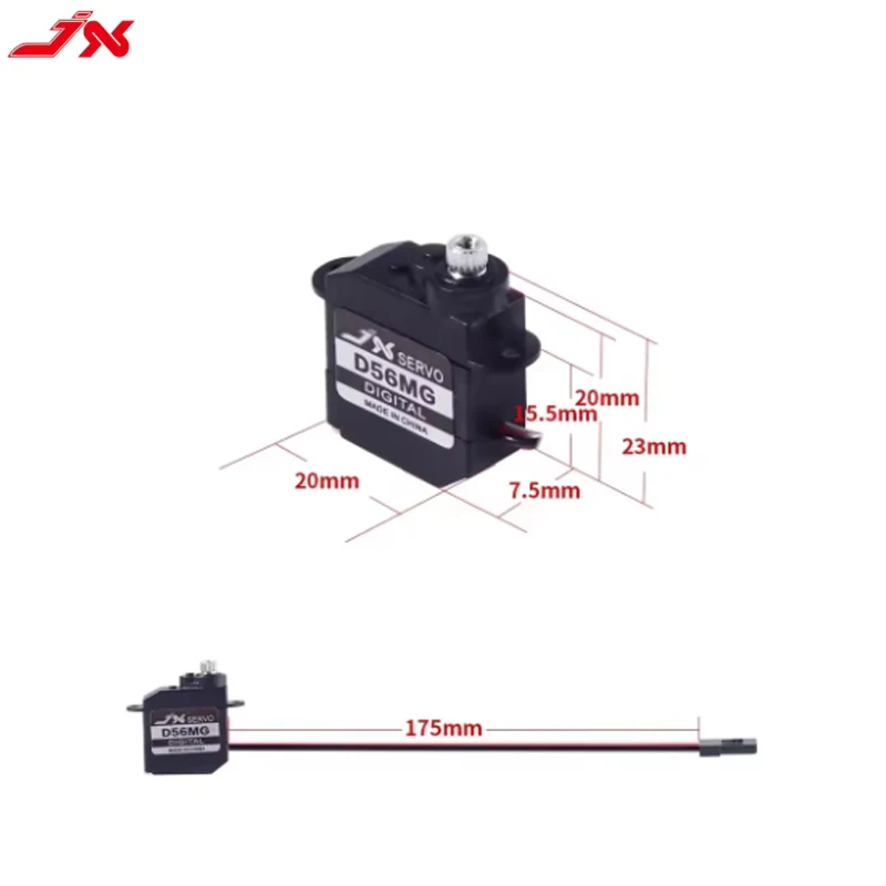 JX Servo PDI-D56MG 5,6 g Metallgetriebe Digitales kernloses Servo 0,89 kg für RC Auto Hubschrauber Roboter Flugzeug Flugzeug Drohne DIY