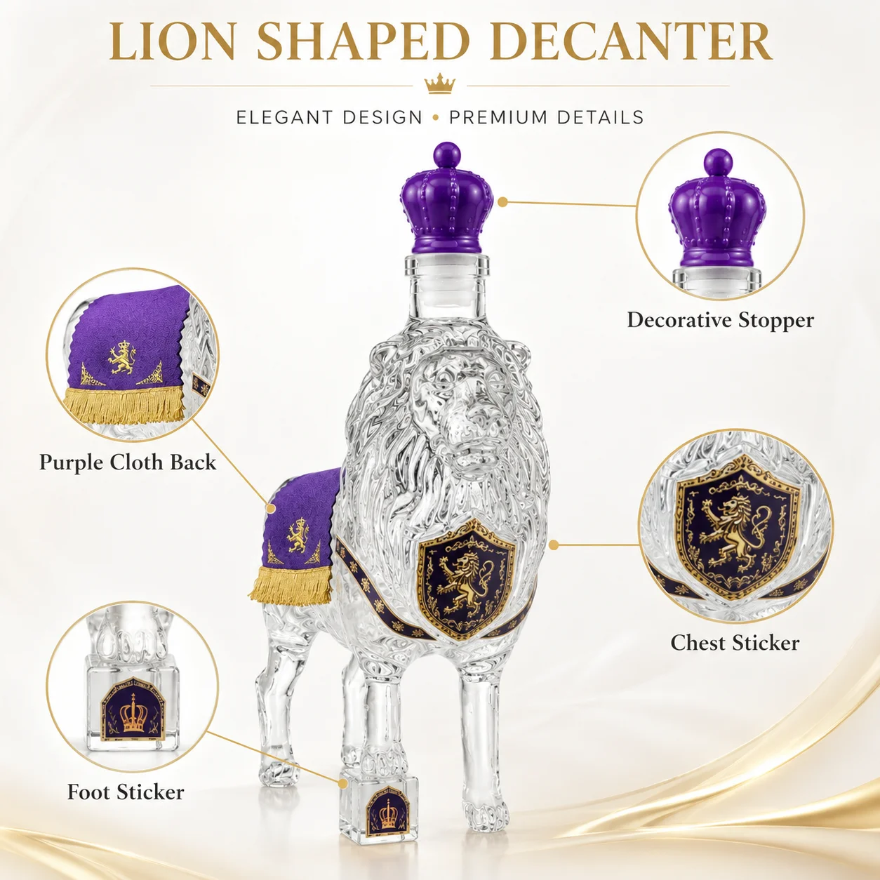 Botol Dekanter Kaca Bentuk Sin - Vintage Collectible Glass ulasan dan harga