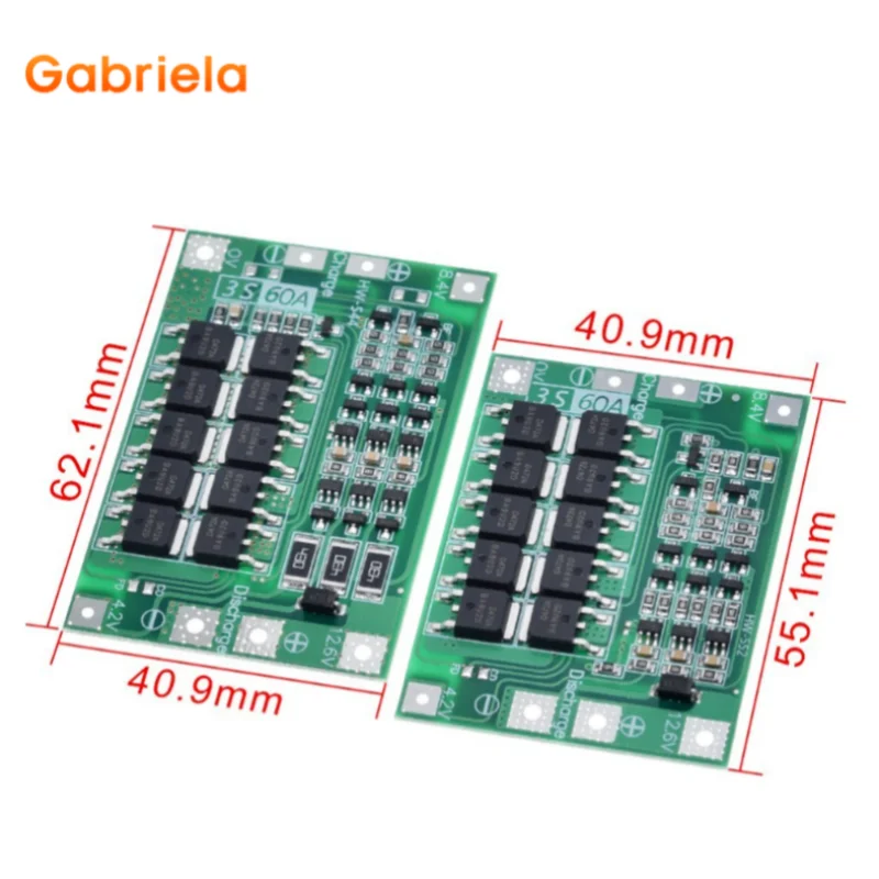 3S/4S 40A 60A Li-ion Lithium Battery Charger Protection Board 18650  BMS For Drill Motor 11.1V 12.6V/14.8V 16.8V Enhance/Balance