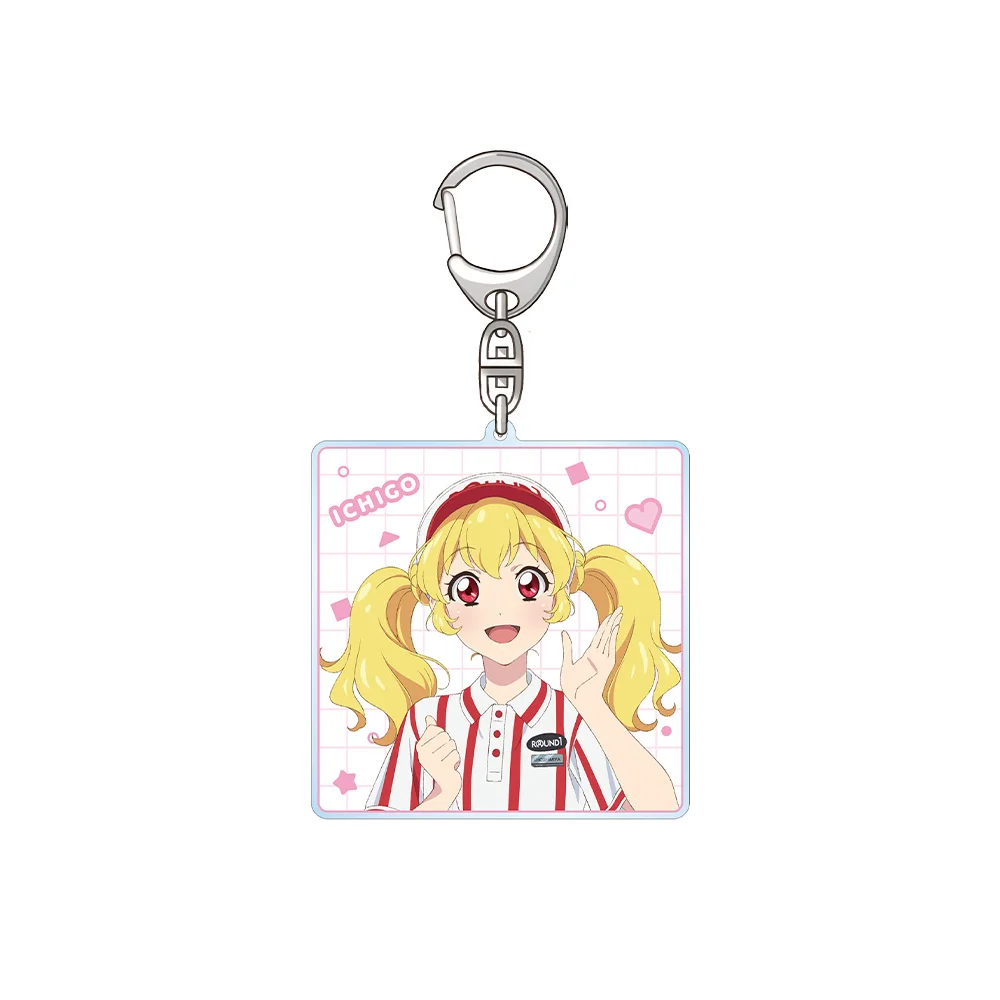 Aikatsu! Ichigo Aoi Ran Yurika Akari Sumire Hinaki Juri Mizuki Mikuru HD Acrylic  Keychain Bag pendant anime goods Fans Gifts