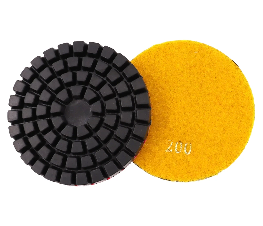 7-teiliges Set 4 Zoll 100MM Nass-Diamant-Polierscheiben Verstärkte Verschleißfeste Schleifscheiben für Granit Marmor Terrazzo Betonboden – Detail 6