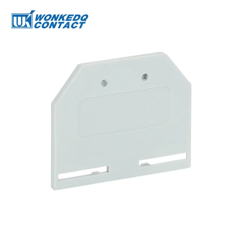 10Pcs 280 281 282 End Intermediate Plate 280/281/282-301 For Spring Connector DIN Rail Terminal Block Accessories Plastic Cover