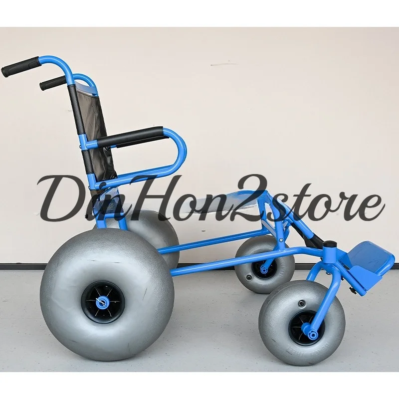 All-terrain Adult Beach Wheelchair for Sale with Soft Sand Balloon Tires