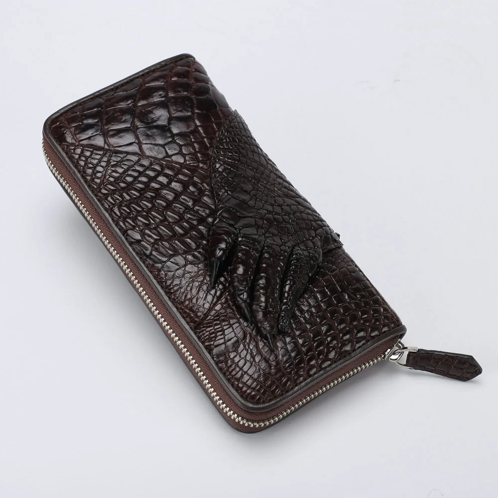 2022 New High Quality Crocodile Skin Claw Men\'s Clutch Wallet Business Real Leather Handbag For Man Large Capacity Clutch Bag 45