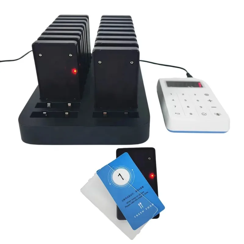 Cafe Queue Management 1-20 Waterproof Coaster Waiter Paging Buzzers Wireless Vibrating Pager Calling System for Restaurant