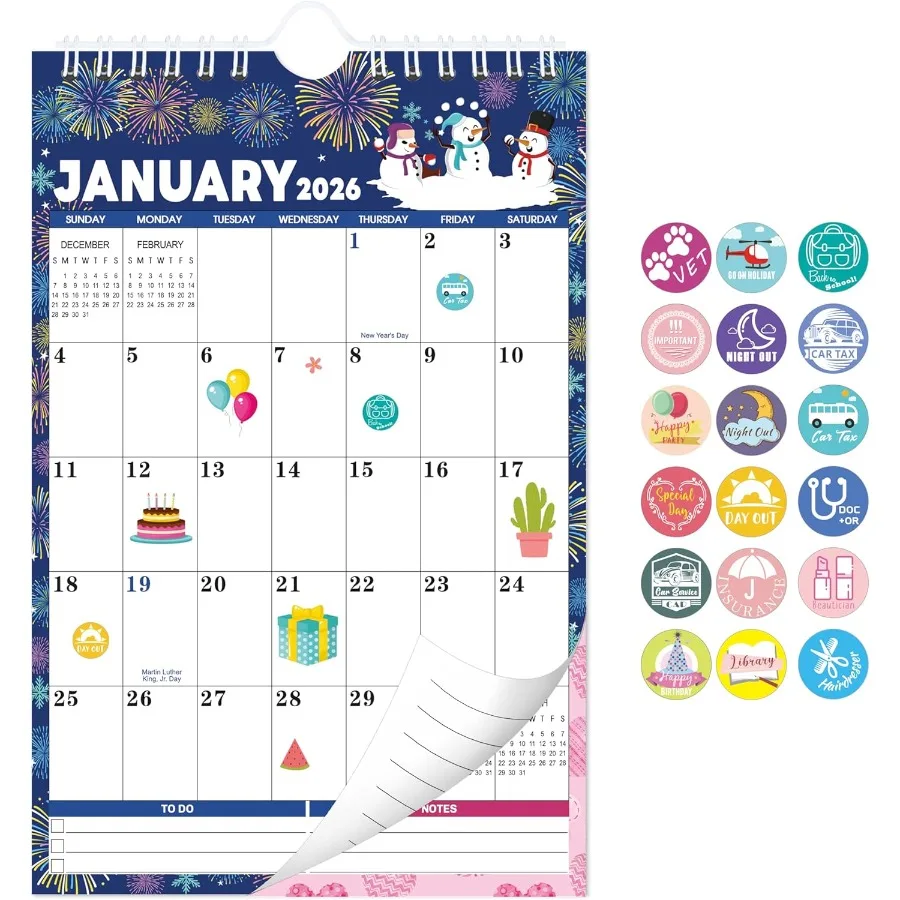 

Маленький календарь на 2026 Настенный календарь на 2026 гг. 2026 декабря 2026 Мини-календарь на 2026 5,5 x 8,5 дюйма с заметками и маленьким блокнотом Calen