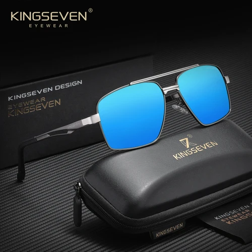 KINGSEVEN, gafas de sol de lujo a la moda, montura grande, gafas protectoras para hombres y mujeres, gafas polarizadas UV400 para conducir al aire libre