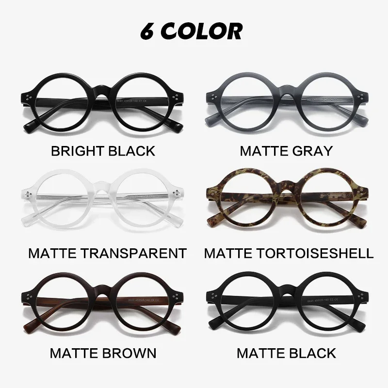 EYORA Round Anti-Reflection Reading Glasses Anti Blue Light Myopia Eyewear Photochromic Progressive Eyewear Prescription Lens