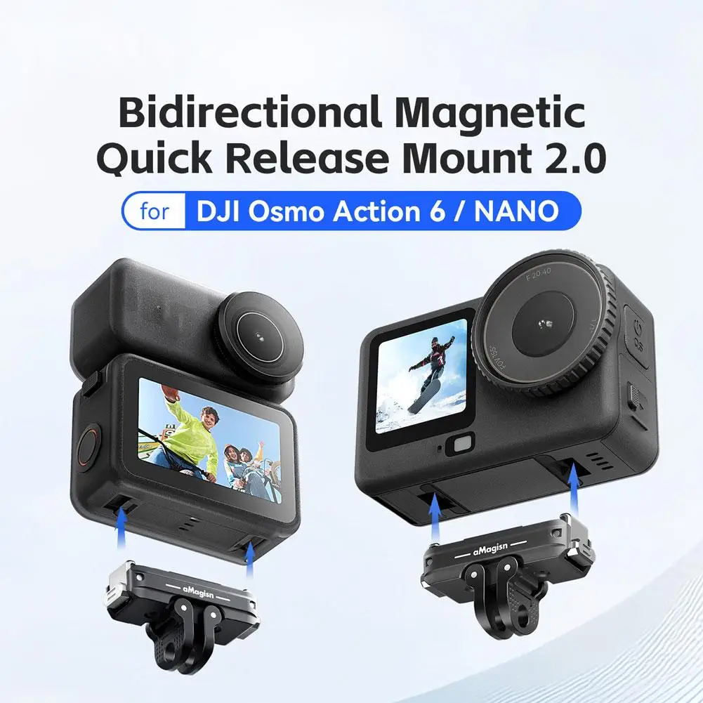 

Быстроразъемное крепление-адаптер aMagisn для DJI Osmo Action 6/NANO, магнитный кронштейн из алюминиевого сплава, расширительные аксессуары ﻿ A6W3