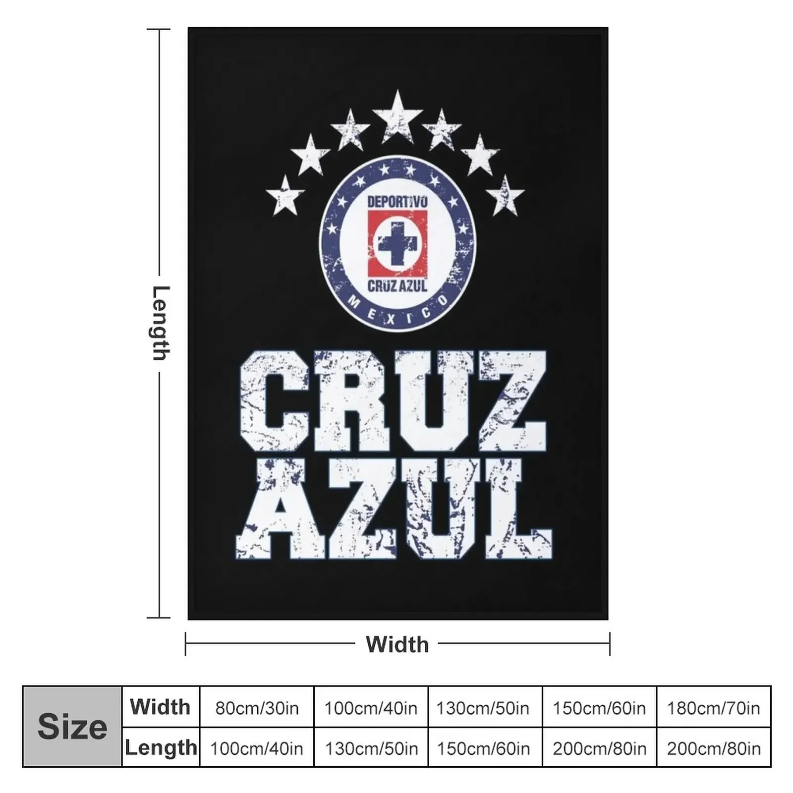 Cruz Azul Mexican Soccer Team Family Gift Throw Blanket Summer Baby Blankets