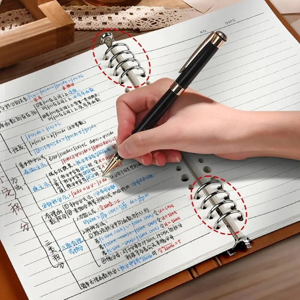 Notebook multiuso A5/B5 a fogli mobili Linea orizzontale staccabile Pagine interne Blocco note Raccoglitore ricaricabile Diario Libro Studenti