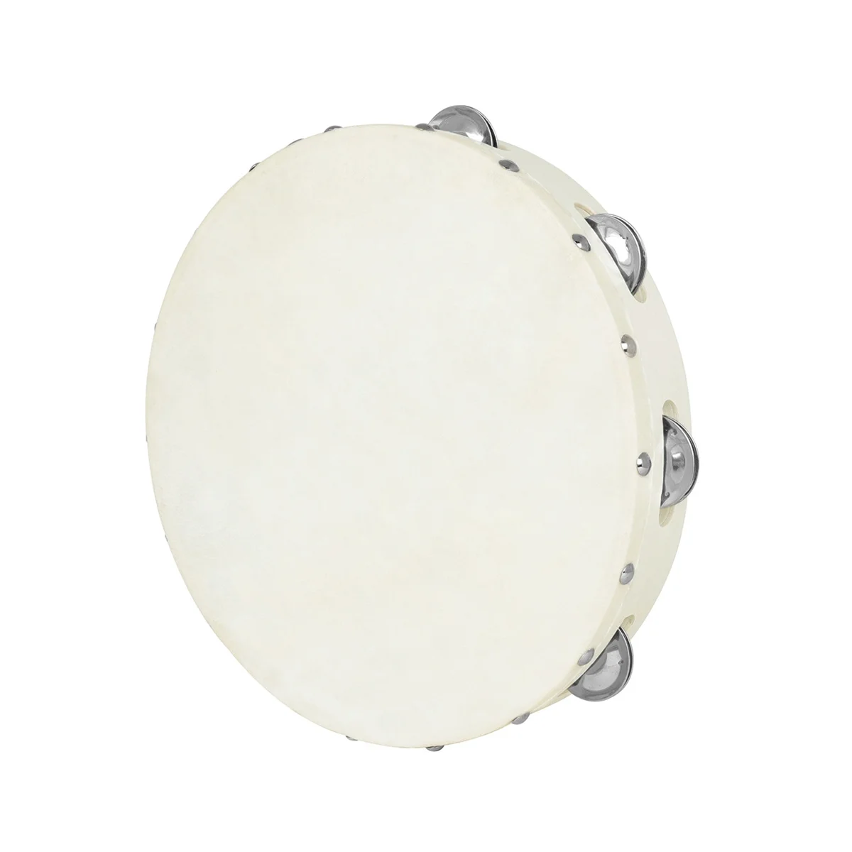 Olf Percussion Instrument 10-Inch Hand Tambourine Imitation Sheepskin Hand Drum Early Education