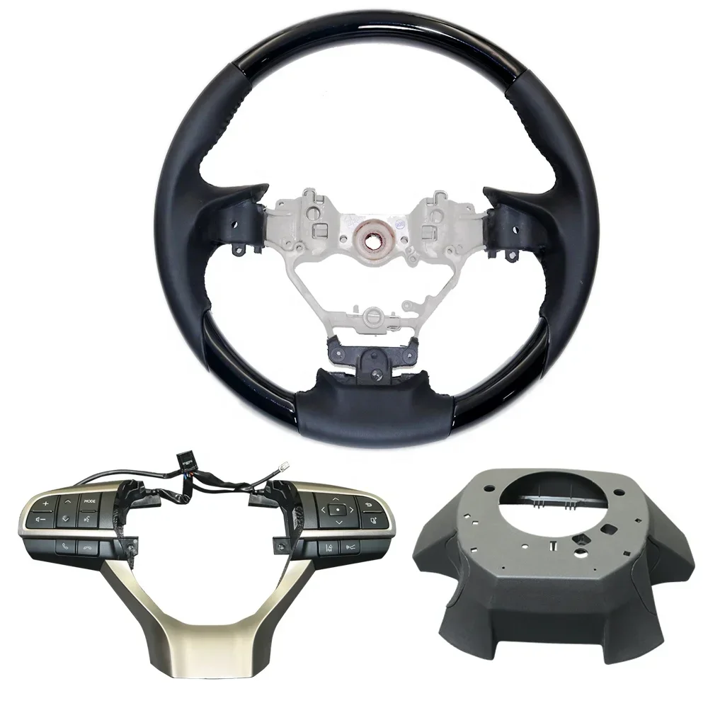 

Black Steering Wheel Accessory for LEXUSS LX570 2008-2015 Upgrade 2016-2021,LX 570 Steering Wheel with Gold Switch Kit