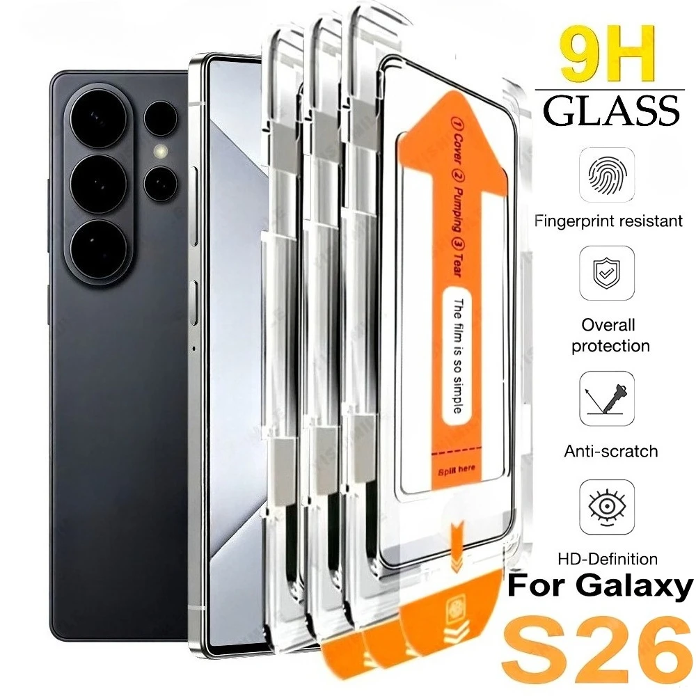 3er-Pack Ultra-Klare Displayschutzfolie für Samsung Galaxy S26 S25 S24 Ultra S23 S22 S21 Plus S25 S24 FE mit Ein-Klick-Installation