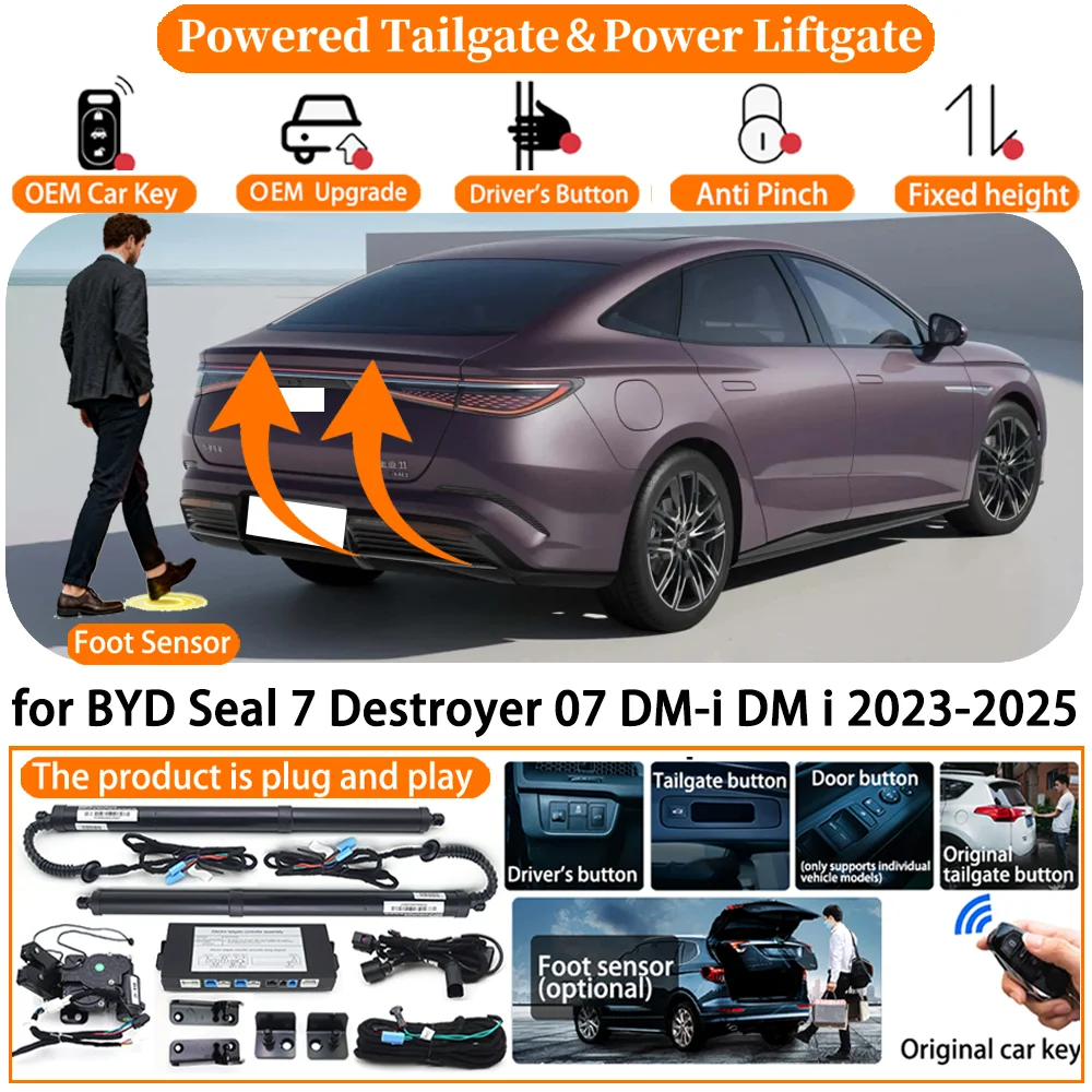 

Car Powered Tailgate system for BYD Seal 7 Destroyer 07 DM-i DM i 2023-2025 Automatic Electric Power Tailgate Tail Gate Lift kit