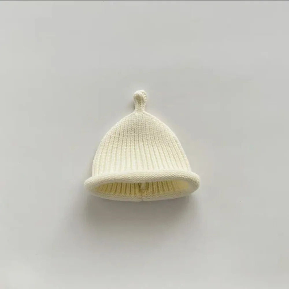 

Cute Korean Style Baby Knit Cap Solid Color Thick Baby Hat Keep Warm Winter Cap Autumn