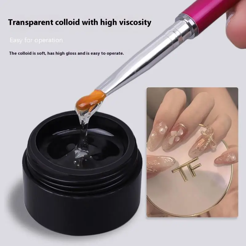 Colle à ongles Super forte et collante, 1 pièce, pour strass, décorations Nail Art, sans lingette, bricolage, adhésif, Gel UV fonctionnel, 8/15ml