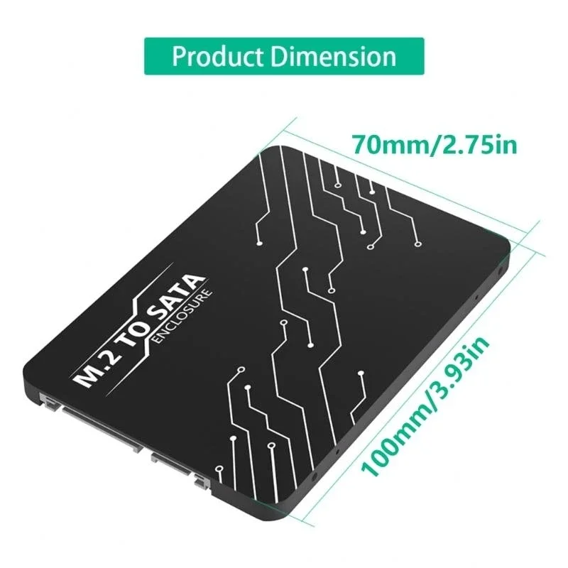M.2 Adaptadores BECH B M.2 Tarjeta elevadores SATA3.0 Adaptadores SSD SATA3.0 Soporte tarjeta expansión 30/42/60/80