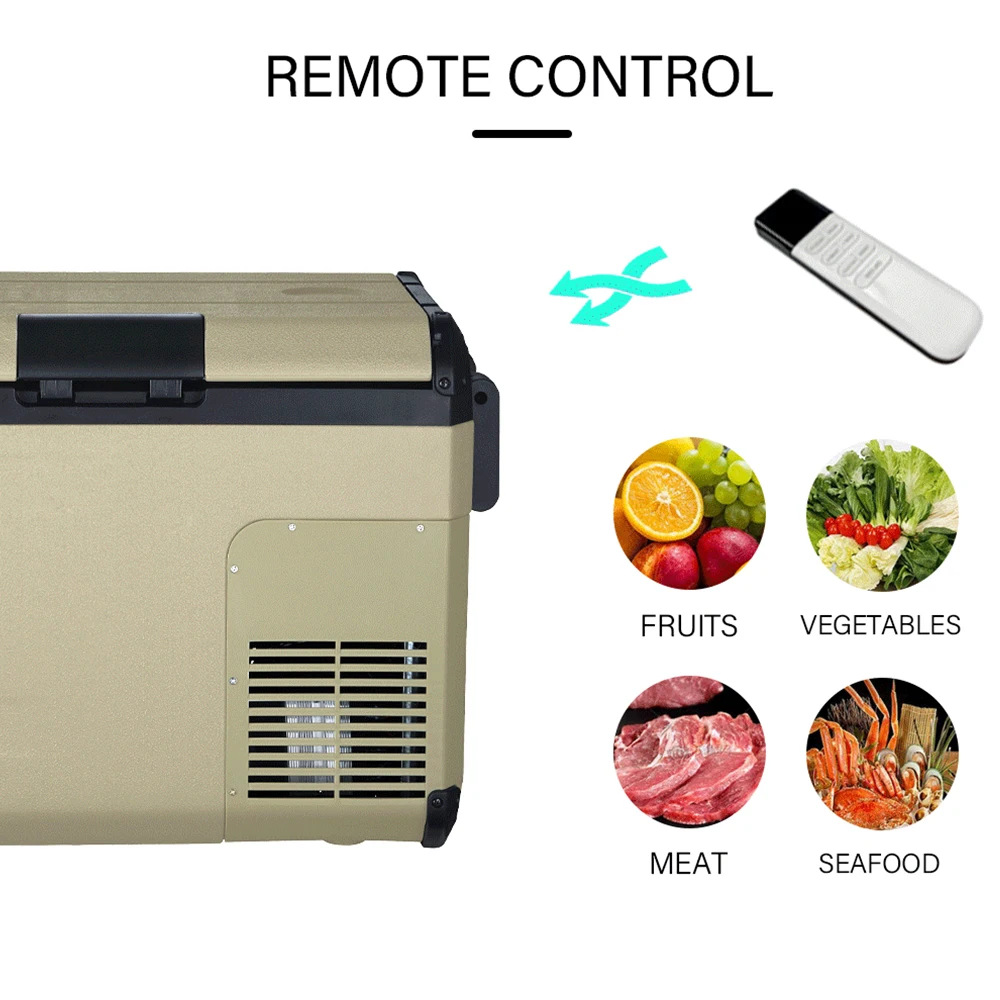 35L/45L Portable LED Control Built-in Light Car Fridge AC To DC Adaptor Included Convenient LED Car Refrigerator
