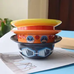 Japanese Cute Cartoon Household Soup Bowls 8 Inch One Pieced Straw Hat Ceramic Bowl Instant Noodle Bowl Rice Dessert Bowl