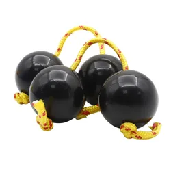 Rhythm Ball Sand Hammer African Shaker Rattle Double Gourd Polyrhythmic Fingertip Rotary Orff Musical Instruments 19x5cm