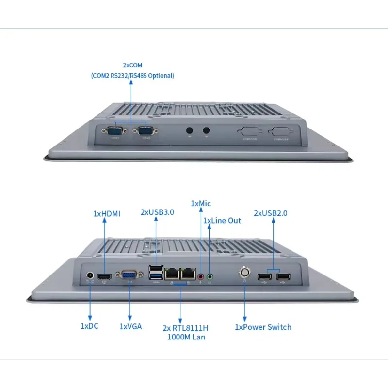 17 Inch Capacitive Touch Panel Pc Computer J1900 Dual Gigabit Ethernet Lan 4 COM RS232 Industrial Touch Screen Panel Pc