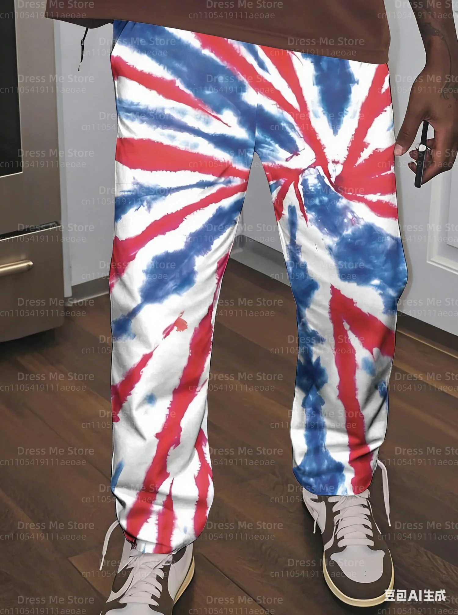 

2026 Spring Men New Flag Theme Printed Men Loose Straight Pajama Pants Daily Casual Fashion Vacation Long Pants Men Cothing