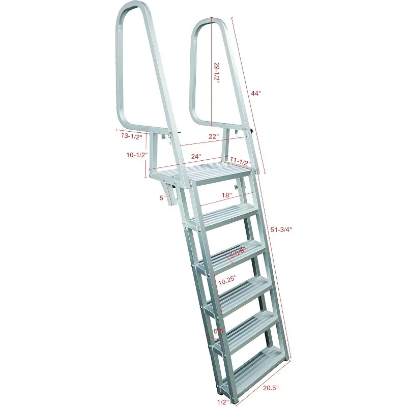 home.3005.4122 Deluxe Flip-Up Dock Ladder - 6-Step