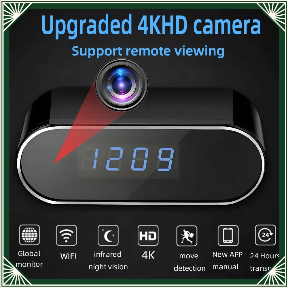 

New 4KHD Mini WiFi Camera for Improved Clarity, Infrared Night Vision, Remote Viewing, Motion Detection, Wireless Mini Camera