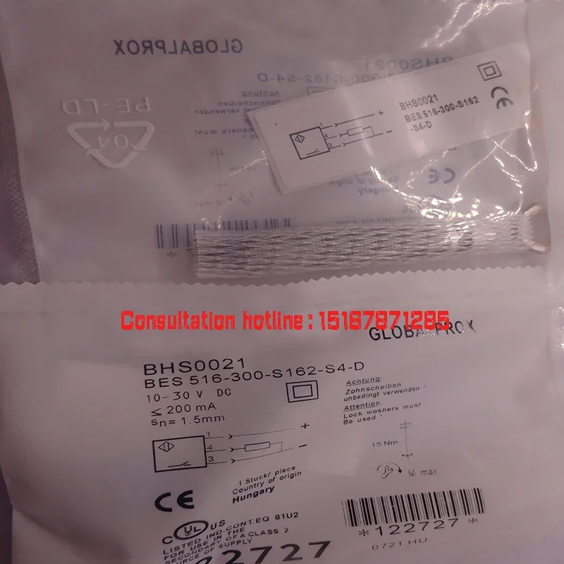 Sensor de garantia de qualidade BHS0021 BES 516-300-S162-S4-D Interruptor de proximidade