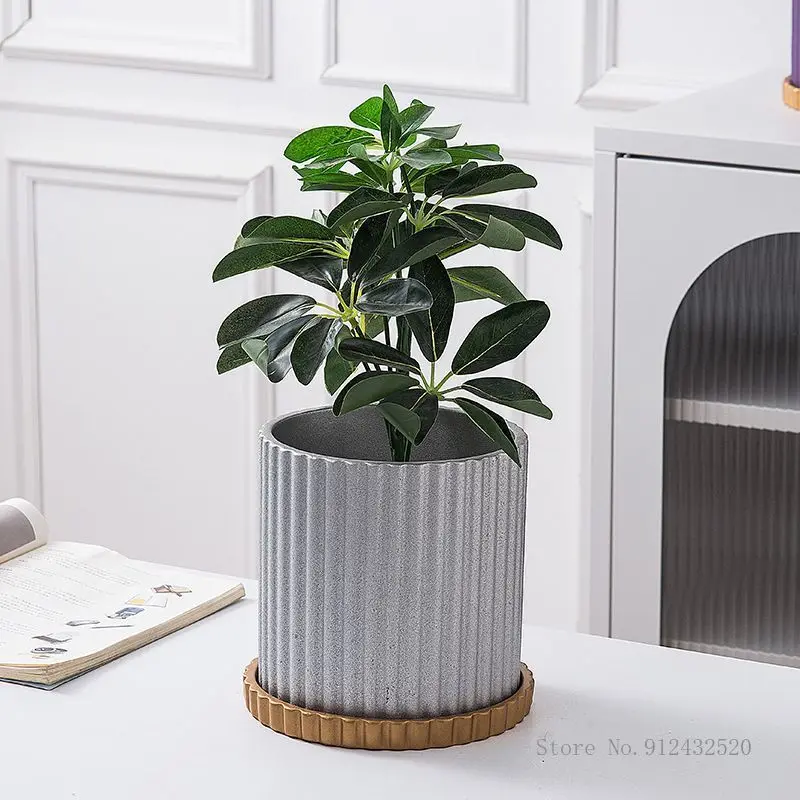 

Creative European style cement flowerpot, minimalist home, living room, countryside, courtyard decoration, off white flowerpot