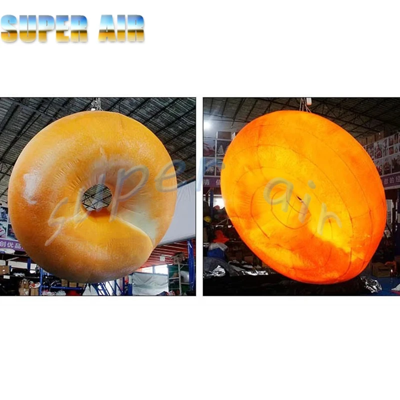 4mH wystawa sklepu z deserami gigantyczny nadmuchiwany pączek do reklamy