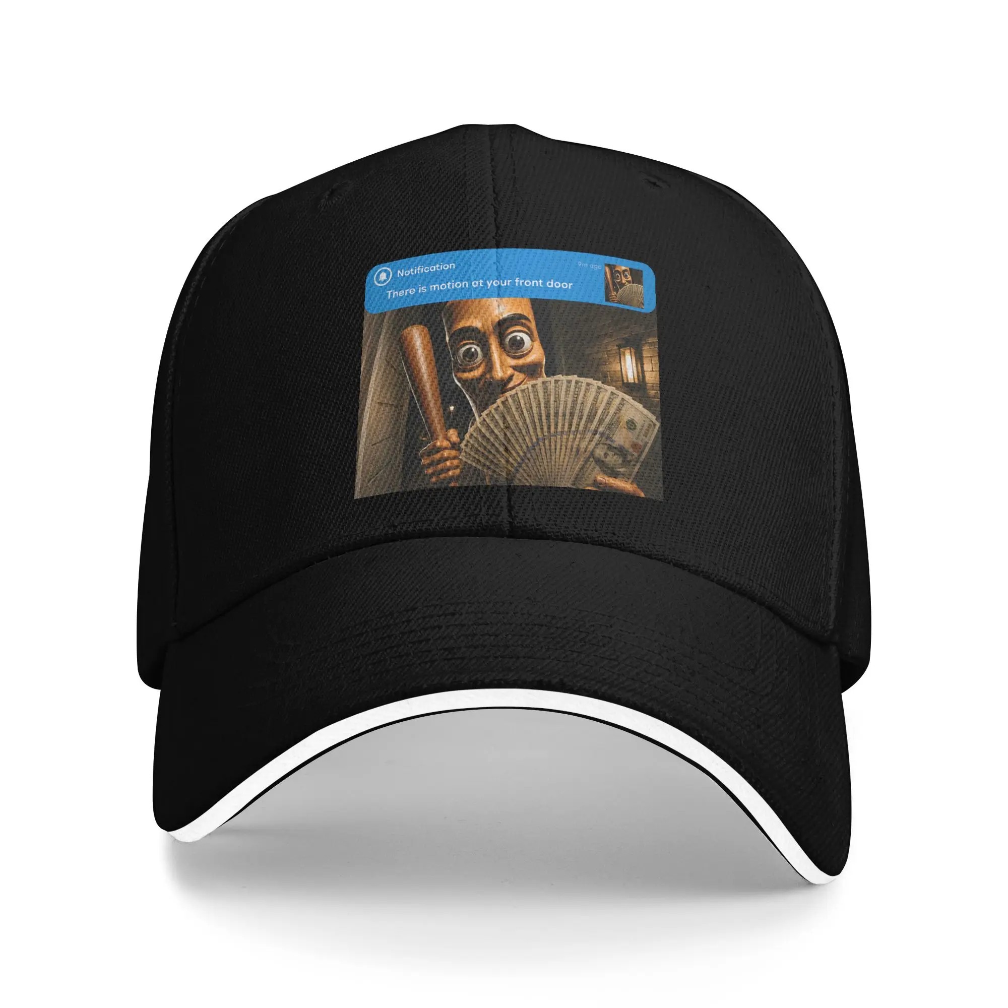 There is Motion at Your Front Door Tung Tung Tung Sahur Meme Sun Baseball Cap Summer Hip Hop Hats For Men Camping Baseball Caps