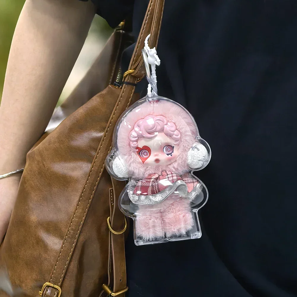 スカルパンダ 1PC 保護アクリル収納ケースぬいぐるみディスプレイバッグ人形なし透明ポータブルオーガナイザーボックス