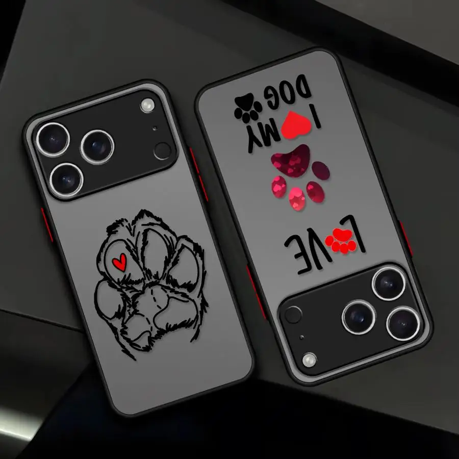 Case for iPhone 17 Pro Max 15 14 16 Plus 17e Air 13 Mini 12 11 7 8 SE XS XR Back Phone Cover Puppy Paw Prints view 5