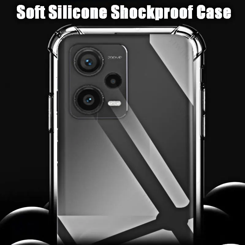 حافظة لهاتف شاومي ريدمي نوت 12 برو من السيليكون الناعم ، أغطية شفافة ، 12 برو بلس ، 6.67 بوصة ، 22101316UCP