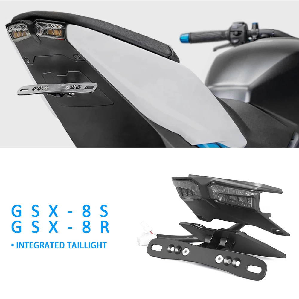 

2023 2024 2025 GSX 8S Tail Tidy Fender Eliminator Kit For Suzuki GSX-8R GSX-8S GSX8R GSX8S License Plate Bracket Turn Signal