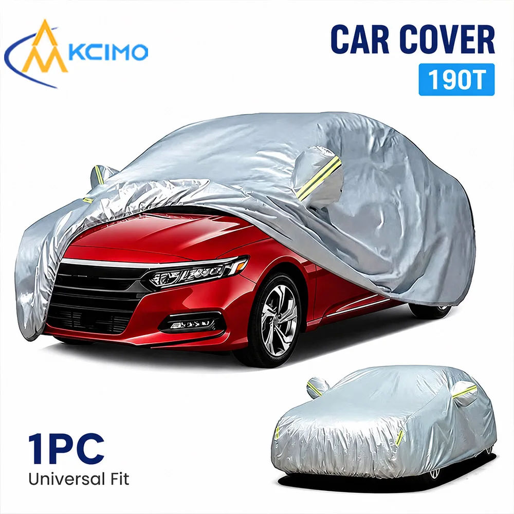 190T Silver Coated Polyester Taffeta Car Cover Dustproof Sun Protection Car Protective Cover