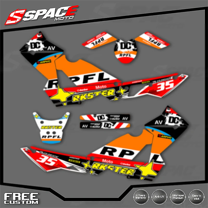 

SPACE Custom Motorcycle Graphics For KTM 2003 2004 2005 2006 2007 2008 2009 2010 2011 2012-2016 ADV990 Decal Stickers Kits 003