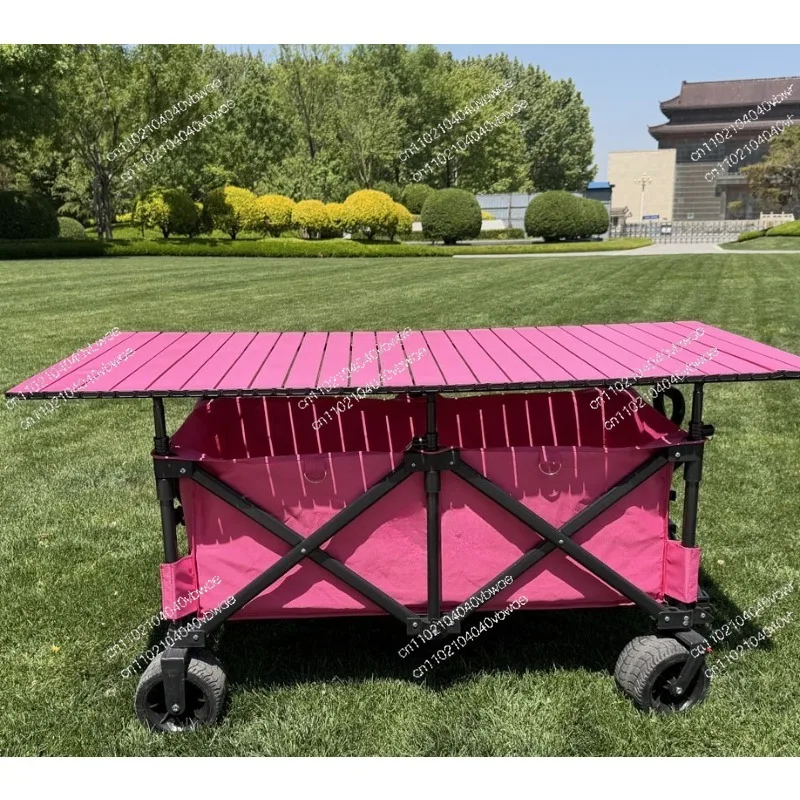 Lifting integrated camper with parasol adjustable countertop awning