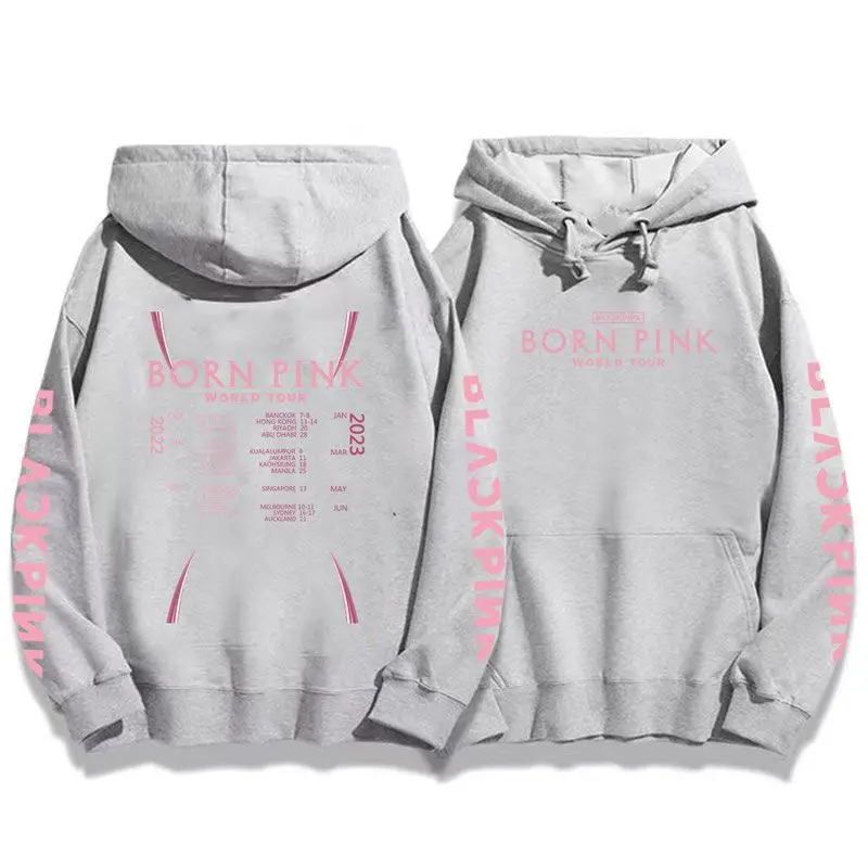 2023 BORN PINK Album KPop Clothes Korean Casual Pullover Hoodie Y2k Top Spring New Sweatshirt Hoodie Streetwear Women Ropa Mujer