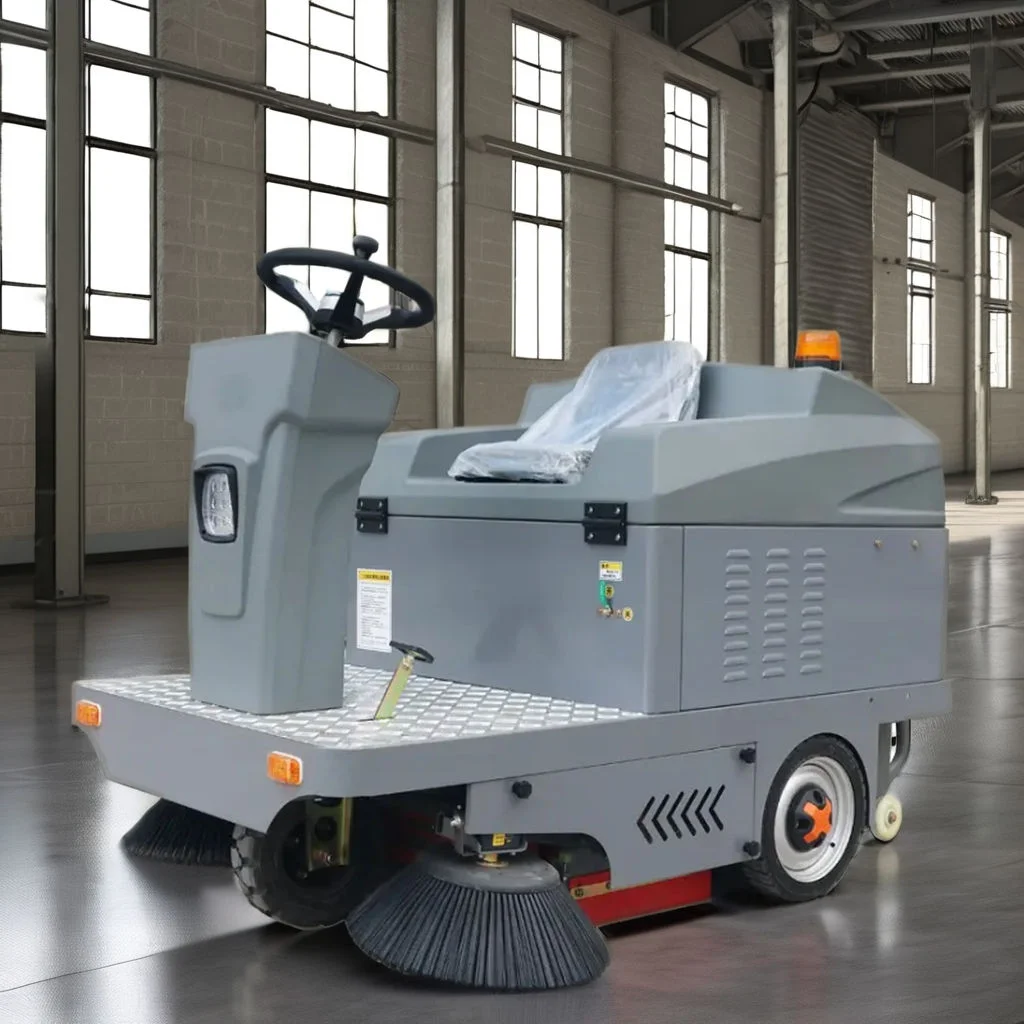 Outdoor Industrial Self Propelled Road Cleaning Vehicle Electric High Power Ride on Street Floor Sweeper