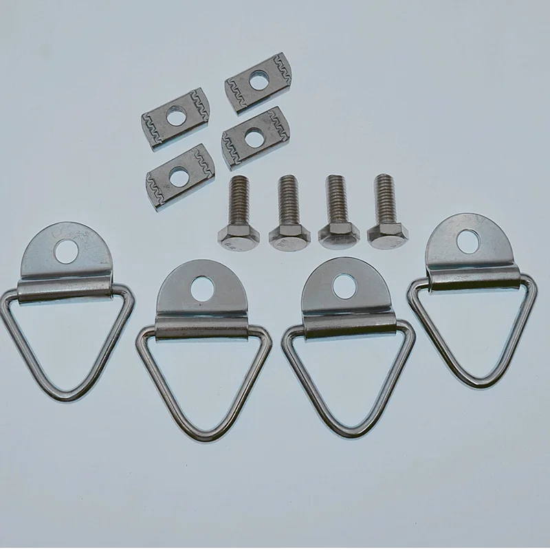 Truck Bed Rail Mounting Cleats Utili Track Kit For Nissan Frontier Titan Silver
