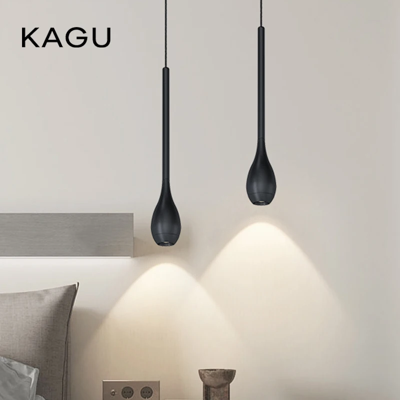 

Nordic Minimalist Black/White Pendant Lamp Small LED Hanging Light For Bedside Bedroom Living Room Coffee Shop Indoor Fixture