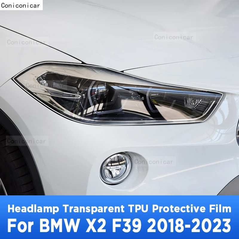 

For BMW X2 F39 2018-2023 Car Exterior Headlight Anti-scratch Front Lamp Transparent TPU Protective Film Accessories Sticker