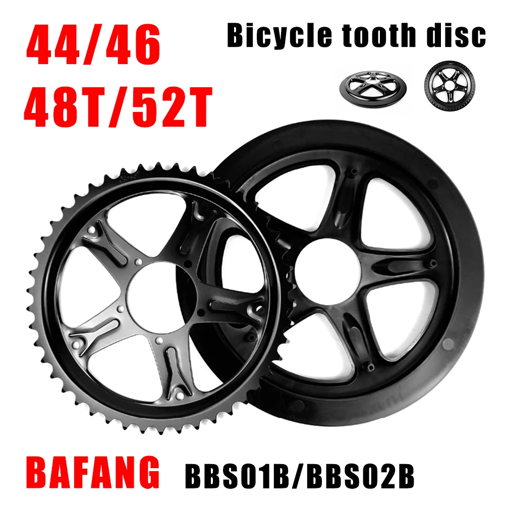 

Mid Motor Chain Wheel Chainring 44T 46T 48T 52T Electric Bicycle Conversions Chain Wheel for 250w-750w Bafang BBS01B BBS02B