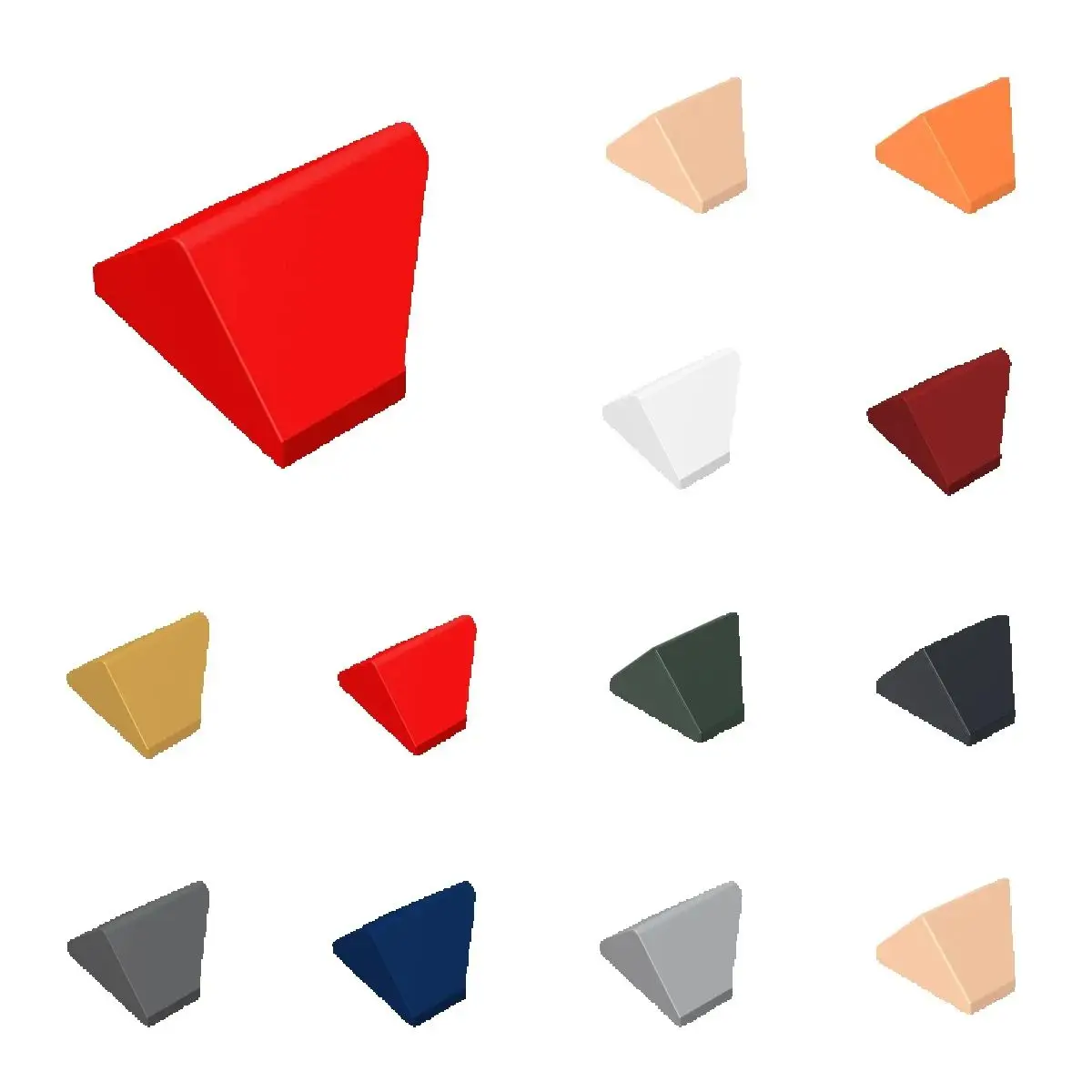 50 قطعة 3049 المنحدر 45 2x1 مجموعة مكعبات البناء المزدوجة مقلوب مع لوحة سفلية منزل الطوب الجسيمات لغز لعبة الأطفال هدية