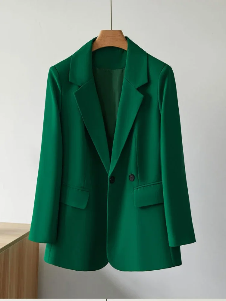 

Элегантный Модный женский Блейзер, новый однотонный двубортный простой классический мягкий Элегантный Простой Универсальный удобный